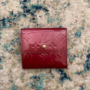 Authentic Louis Vuitton Rouge Vernis Elise Wallet